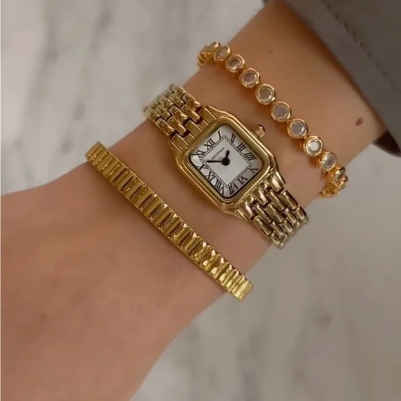 Panthere Classic Rectangle Stainless Steel
Gold Watch - Picture 3 of 16